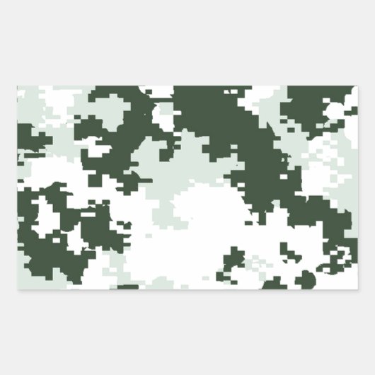 Winterwaldland-Camouflage Rechteckiger Aufkleber (Vorderseite)