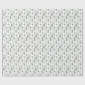 Winterwaldland Evergreen Forest Pattern Geschenkpapier (Flach)