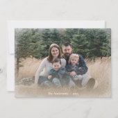 Winterwaldland Hirsch Happy Holidays Foto (Rückseite)