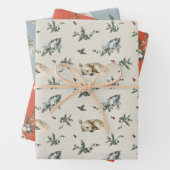 Winterwaldland Hirsch und Kaninchenmuster Geschenkpapier Set (Beispiel)