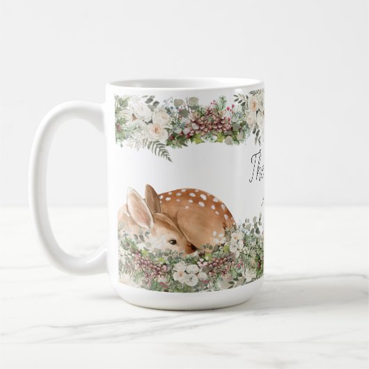 Winterwaldland Hirsch Wild Kaffeetasse (Links)
