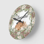 Winterwaldland Hirsch Wild Runde Wanduhr (Winkel)