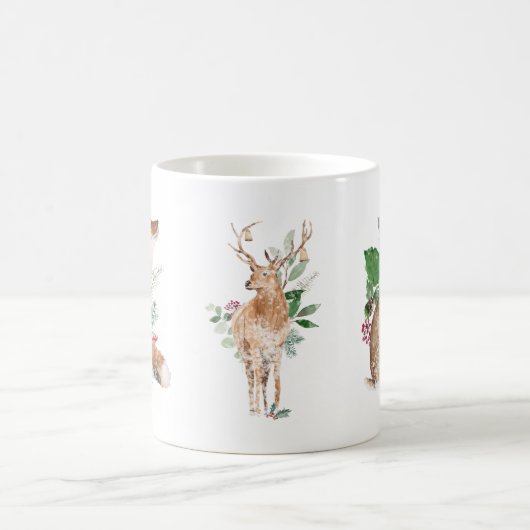 Winterwaldland Tierfox Hirsche Hare-Tasse Kaffeetasse (Mittel)