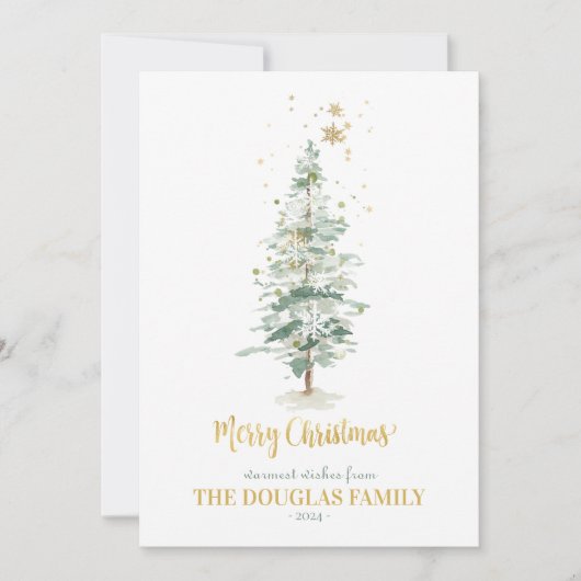 Winterwaldland Weihnachtsbaumkarte Einladung (Vorderseite)