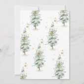 Winterwaldland Weihnachtsbaumkarte Einladung (Rückseite)