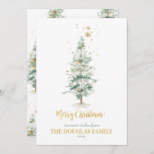 Winterwaldland Weihnachtsbaumkarte Einladung (Vorne/Hinten)