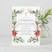 Winterwaldland-Weihnachtsbestätigung Einladung (Stehend Vorderseite)