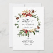 Winterwaldland Weihnachtsfeiertag Foto Einladung (Vorderseite)