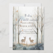 Winterwaldlandbaby-Dusche Einladung (Vorderseite)