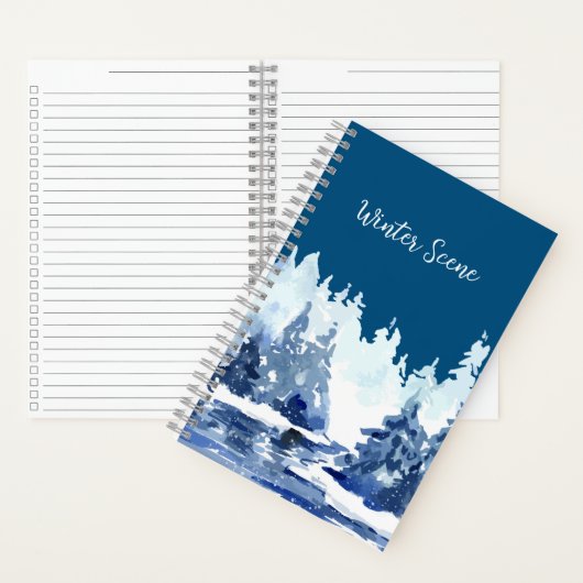 Winterwaldlandschaft Notizblock (Innen)