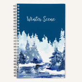 Winterwaldlandschaft Notizblock (Vorderseite)