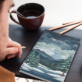 Winterwaldlandschaft Notizblock