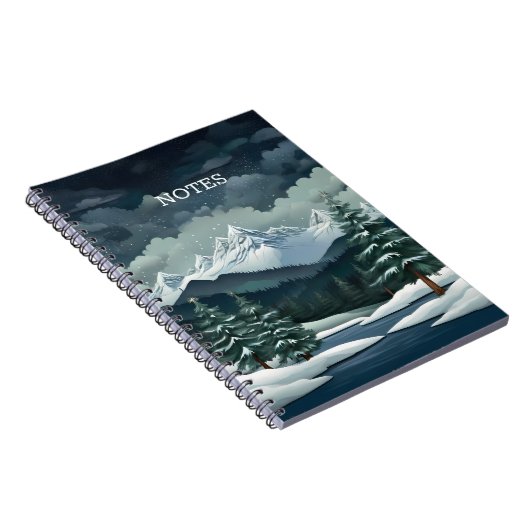 Winterwaldlandschaft Notizblock (Rechte Seite)