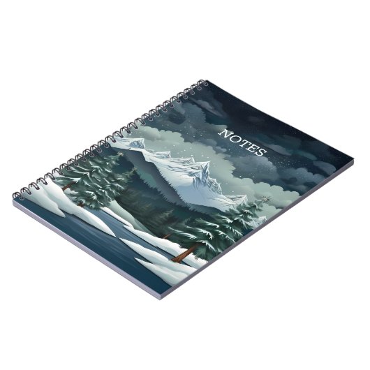 Winterwaldlandschaft Notizblock (Linke Seite)