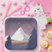 Winterwaldlandschaft Pappteller (Party)