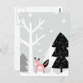 Winterwaldlandschaft Postkarte (Vorne/Hinten)