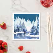 Winterwaldlandschaft Serviette (Beispiel)