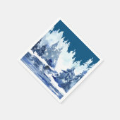 Winterwaldlandschaft Serviette (Ecke)
