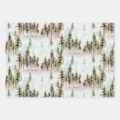 Winterwaldlandschneewald-Szene Geschenkpapier Set (Vorderseite)