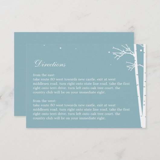 Winterwaldlinienkarte Begleitkarte (Vorne/Hinten)