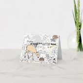 Winterwaldmagie Hirsch Feiertagskarte