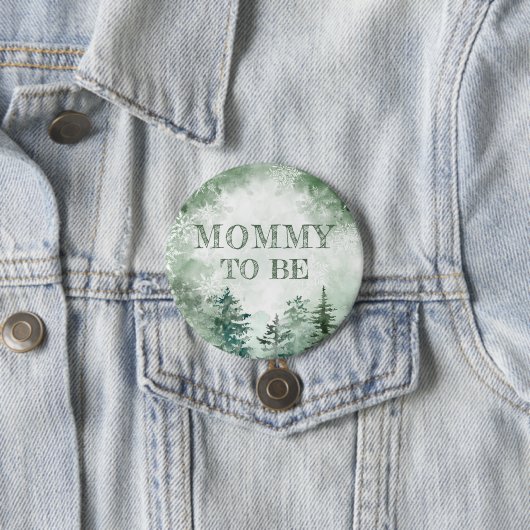 Winterwaldmama soll Babydusche sein Button (Beispiel)