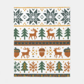 Winterwaldmuster Fleecedecke (Vorderseite)