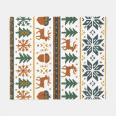 Winterwaldmuster Fleecedecke (Vorderseite (Horizontal))