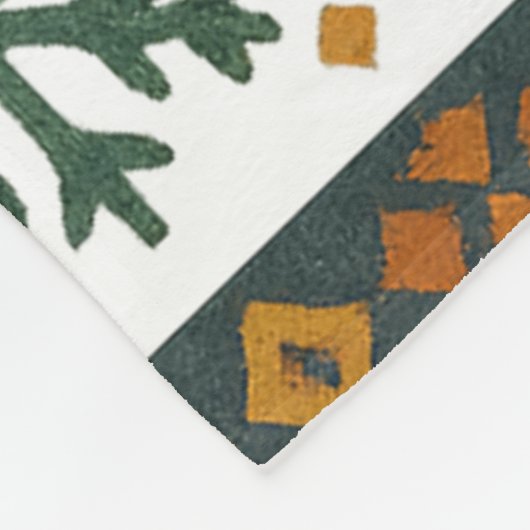 Winterwaldmuster Fleecedecke (Ecke)