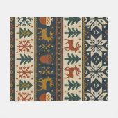 Winterwaldmuster Fleecedecke (Vorderseite (Horizontal))