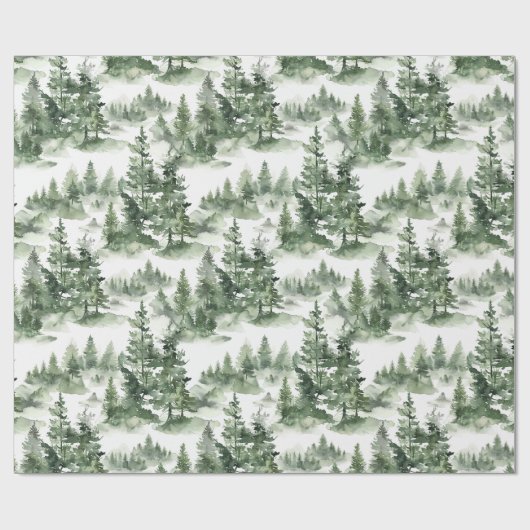 Winterwaldmuster Geschenkpapier (Flach)