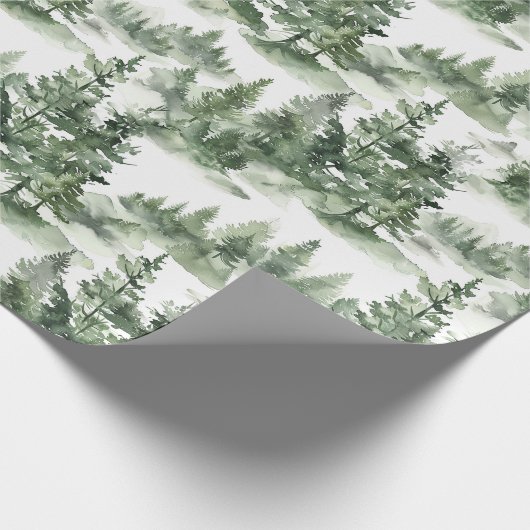 Winterwaldmuster Geschenkpapier (Ecke)