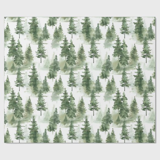 Winterwaldmuster Geschenkpapier (Flach)