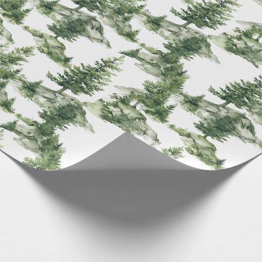 Winterwaldmuster Geschenkpapier (Ecke)