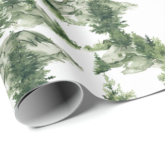 Winterwaldmuster Geschenkpapier (Rolleneckpunkt)