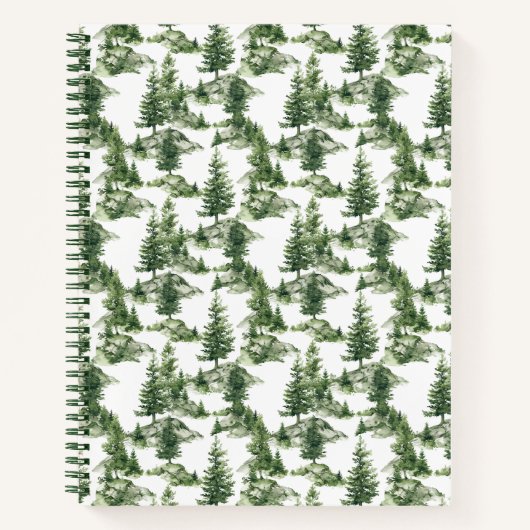 Winterwaldmuster Notizblock (Vorderseite)