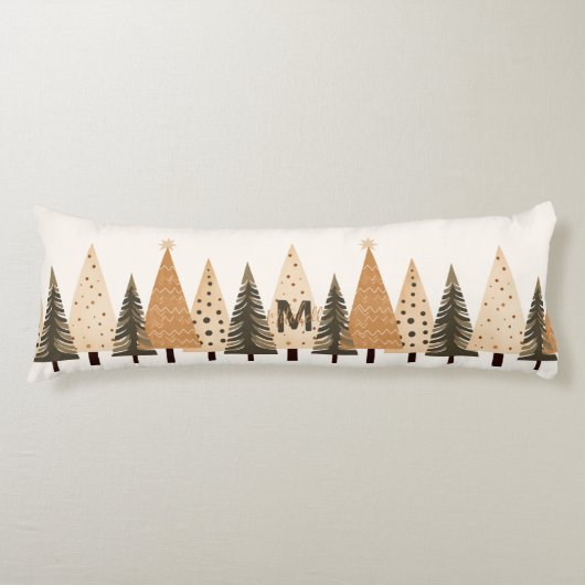 Winterwaldneutralmonogramm Seitenschläferkissen (Vorderseite)