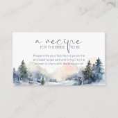 Winterwaldrezept für die Braut Begleitkarte (Vorderseite)