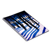 Winterwaldschatten - Blaue Minimalnatur Notizblock (Rechte Seite)
