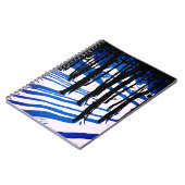 Winterwaldschatten - Blaue Minimalnatur Notizblock (Linke Seite)