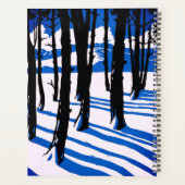 Winterwaldschatten - Blaue Minimalnatur Planer (Rückseite)