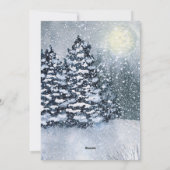 WinterwaldSchneebedeckte Pinienbäume Feiertagskarte (Rückseite)