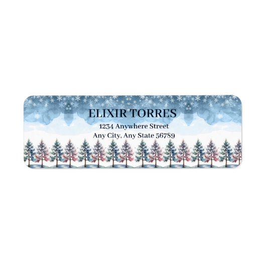 Winterwaldschneeflocken & Pine Trees Kinderdusche (Vorne)