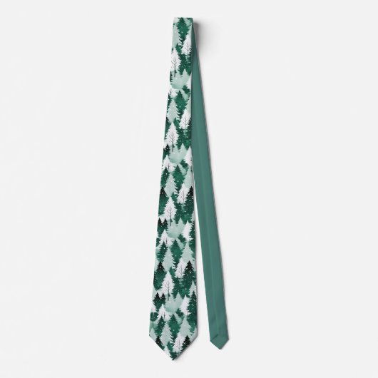 Winterwaldschneegäume Gemusterte Weihnachtsfeierta Krawatte (Vorderseite)