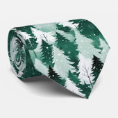 Winterwaldschneegäume Gemusterte Weihnachtsfeierta Krawatte (Gerollt)