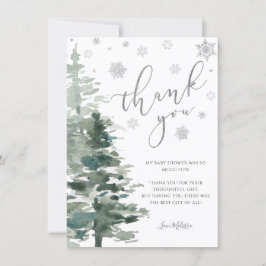 Winterwaldsilber ist kalt im Freien Dankeskarte