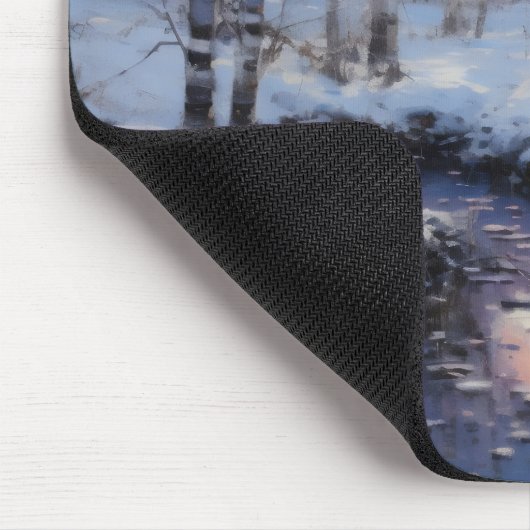 Winterwaldsonne Mousepad (Ecke)