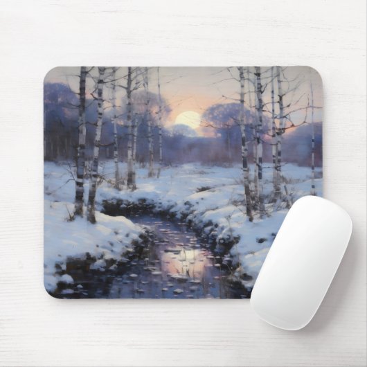 Winterwaldsonne Mousepad (Mit Mouse)