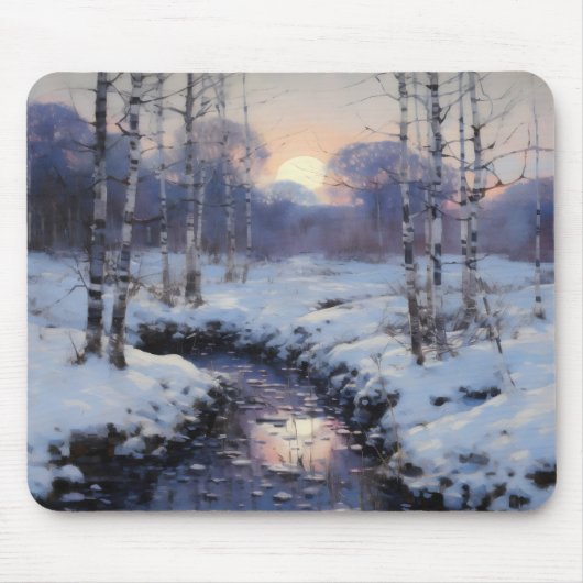 Winterwaldsonne Mousepad (Vorne)