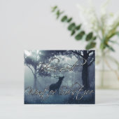 Winterwaldstag Selige Wintersonne Postkarte (Stehend Vorderseite)